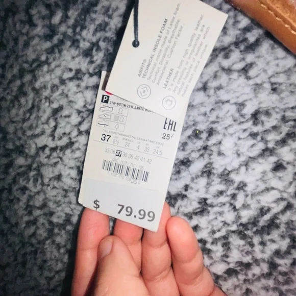 ZARA Tan Leather Ankle Boots - Picture 7 of 10